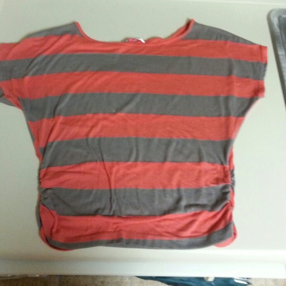 striped pink and white crop top