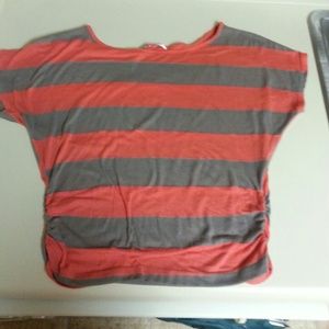 striped pink and white crop top