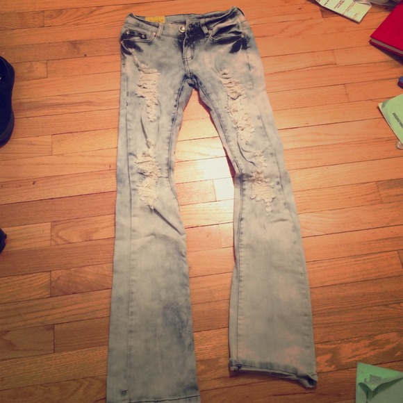 Ripped Acid Wash Jeans