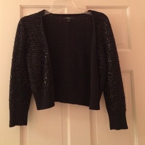 Sequin black cardigan