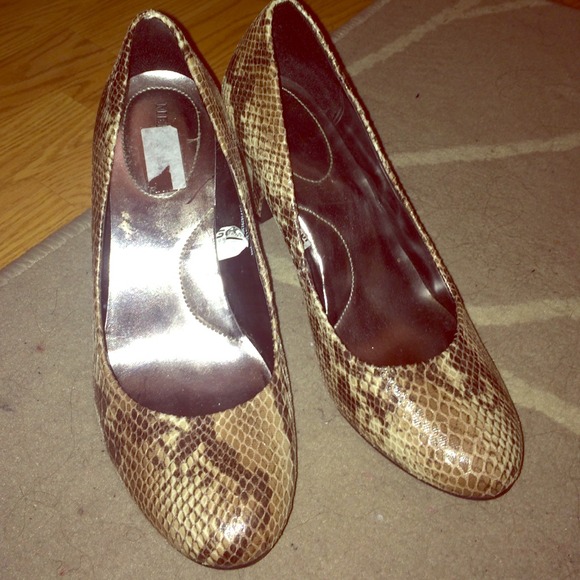 Snake print heels