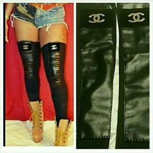 4 pairs Brand new designer CC logo leggings