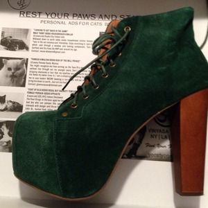 Green Jeffery Campbell Lita pumps!