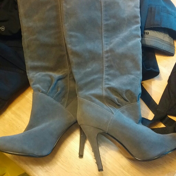 Gray boots