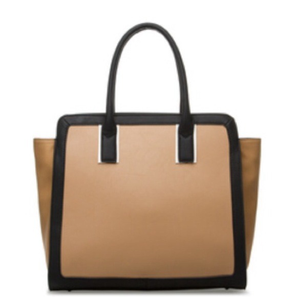 NWT Faux-leather Structured Handbag - Picture 2 of 4