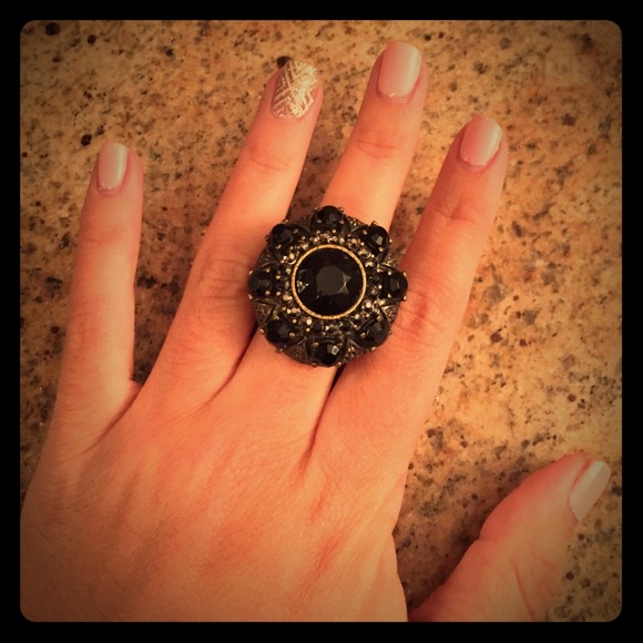 Forever 21 Black Oval Ring
