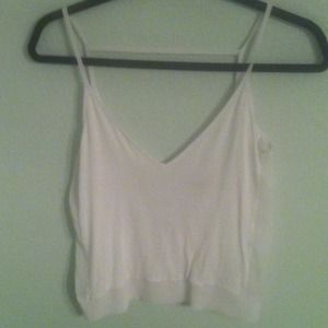 White backless asos tank sheer sides
