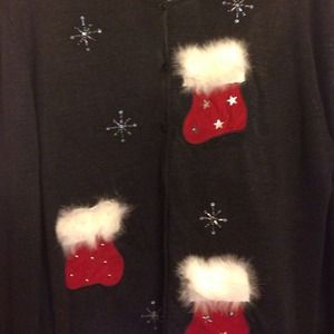August silk Christmas sweater