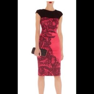 HP🎉🎉Karen Millen pink lace print dress