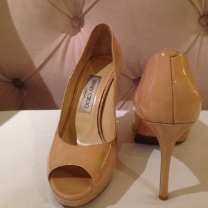 Jimmy Choo Nude Peep Toe
