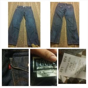 Woman LEVIS jeans dark wash straight leg