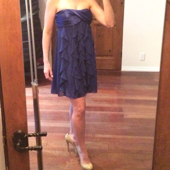 *REDUCED* Xscape Petite Royal Blue Chiffon Dress