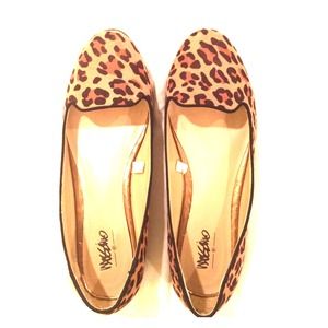 Leopard print flats smoking slippers