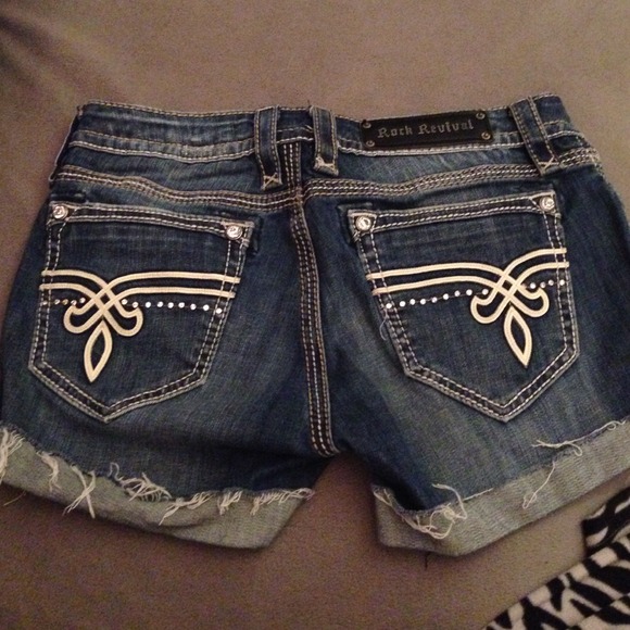 Rock revival bling shorts