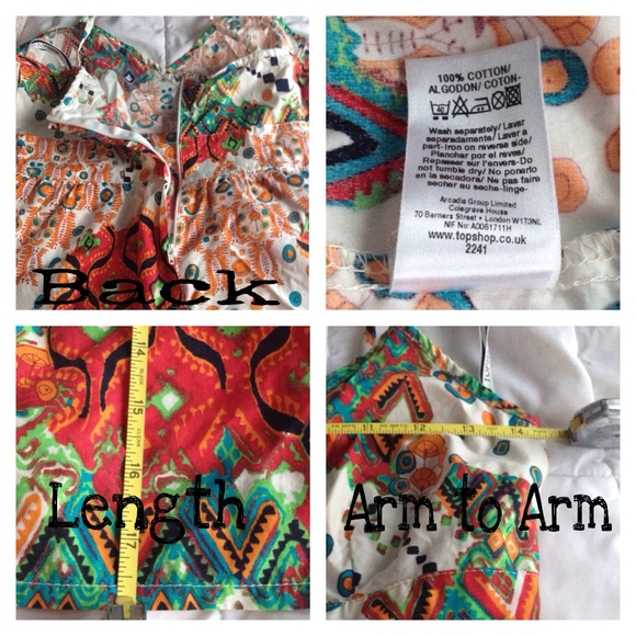 ❤️Donated 2/14❤️ Fun Side Zip Colorful Top - Picture 4 of 4