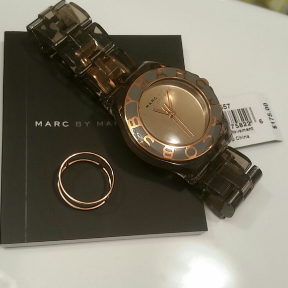 Marc by Marc Jacobs Jewelry - Marc by Marc Jacobs clear brown acrylic watch!