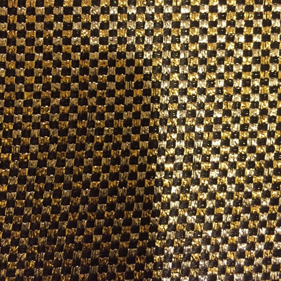 Gold and black checkered clutch. - Picture 4 of 4