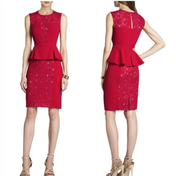 BCBG Max Azria lace peplum dress