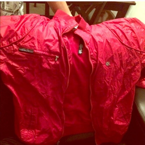 Red rocawear windbreaker jacket