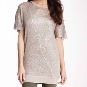 matty m rose gold sequin tunic