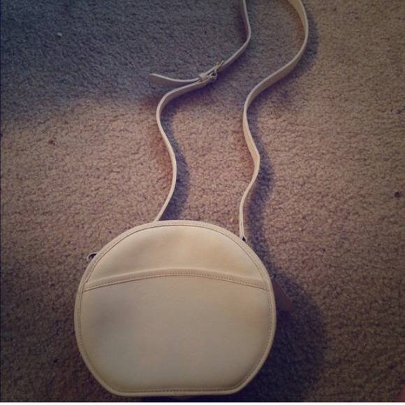 Vintage white leather coach purse