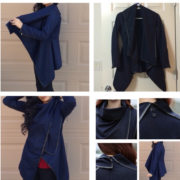 Gray wrap around coat/jacket - Picture 4 of 4