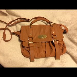 Nordstrom satchel in caramel brown
