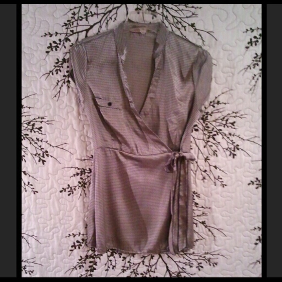 Satin Printed wrap Top