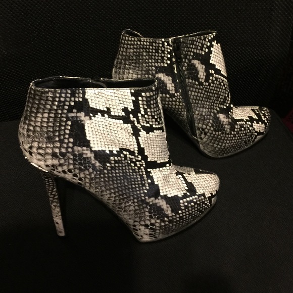Aldo snake skin booties