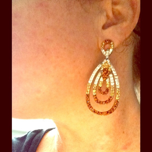 Additional pics of pave teardrop earrings
