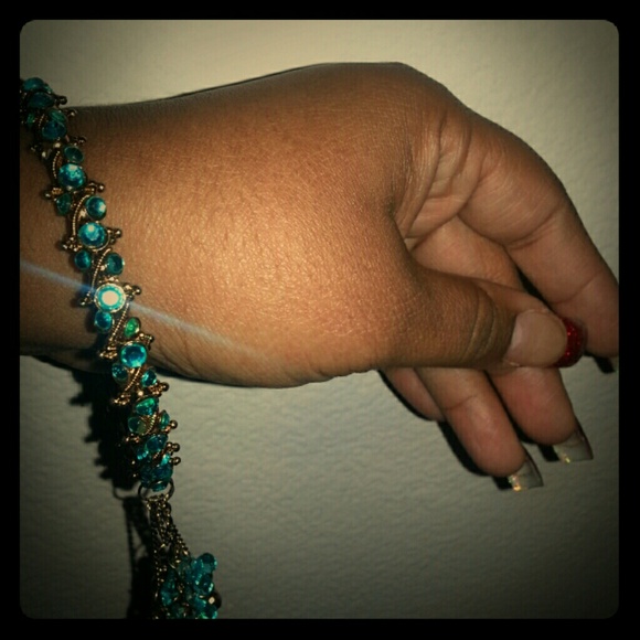 Blue turquoise plus size bracelet