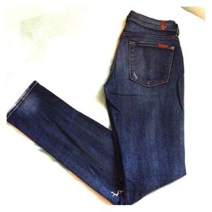 7 For All Mankind straight leg distressed Jean