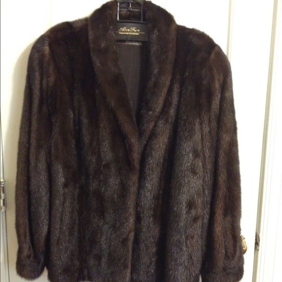 Genuine Mink Fur One Button Stroller Jacket