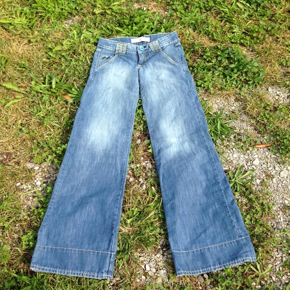 Zara Denim Rules Wide Leg Trousers