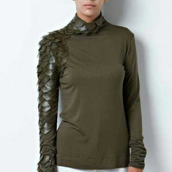 FAUX LEATHER TOP