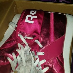 Reebok Metallic Pink High Top Shoes