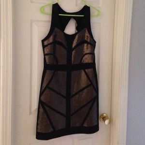 Black sequined front dress