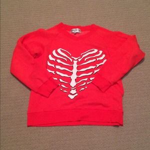 Wildfox sweatshirt. Orange-red.