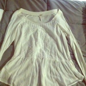 Free people linen top l/s