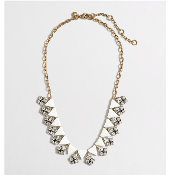 J.Crew Aero and Crystal White necklace