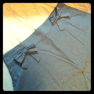Light blue Modcloth skirt with bows!