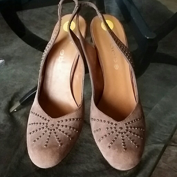 Beautiful brown suede slingbacks