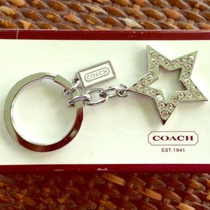🎄COACH STAR & RHINESTONES KEYFOB🎄