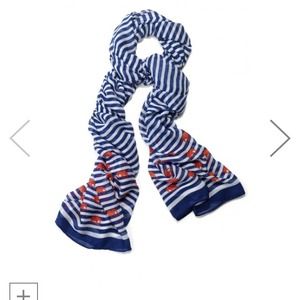 Navy Striped Elephant Scarf
