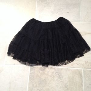 Free people black lace skirt