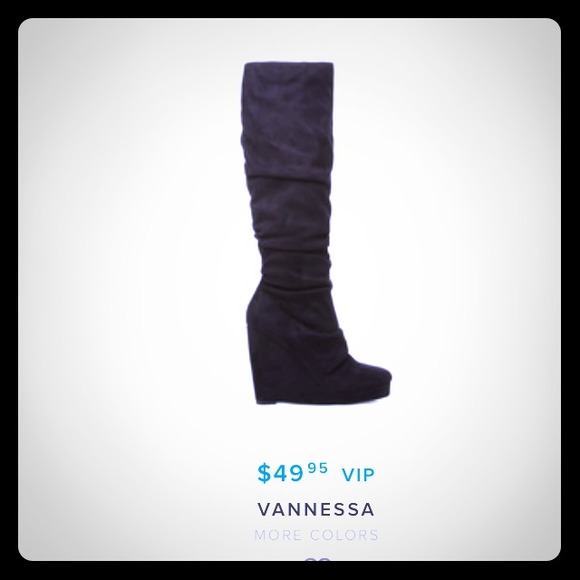 Faux suede slouchy wedge boot BRAND NEW W BOX
