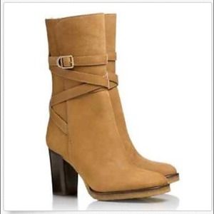 Tory Burch Jaime Vicuna Strappy Suede Boots