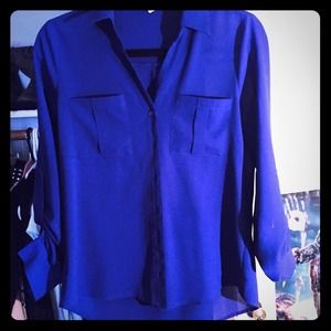 Blue collared shirt