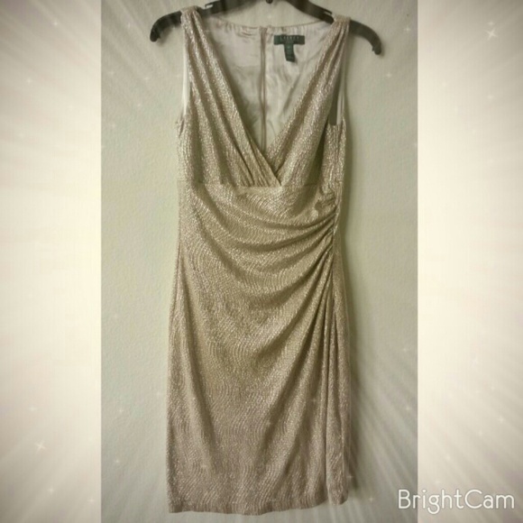 Gold ralph lauren dress Clearance