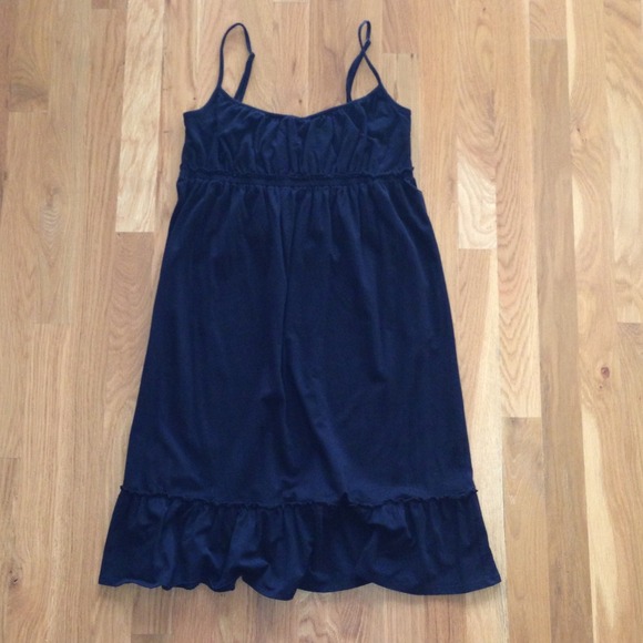 LOFT Black Cotton Sundress